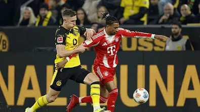 Nico Schlotterbeck und Michael Olise vom BVB und FC Bayern München - Foto: IMAGO / ANP Nico Schlotterbeck und Michael Olise vom BVB und FC Bayern München - Foto: IMAGO / ANP