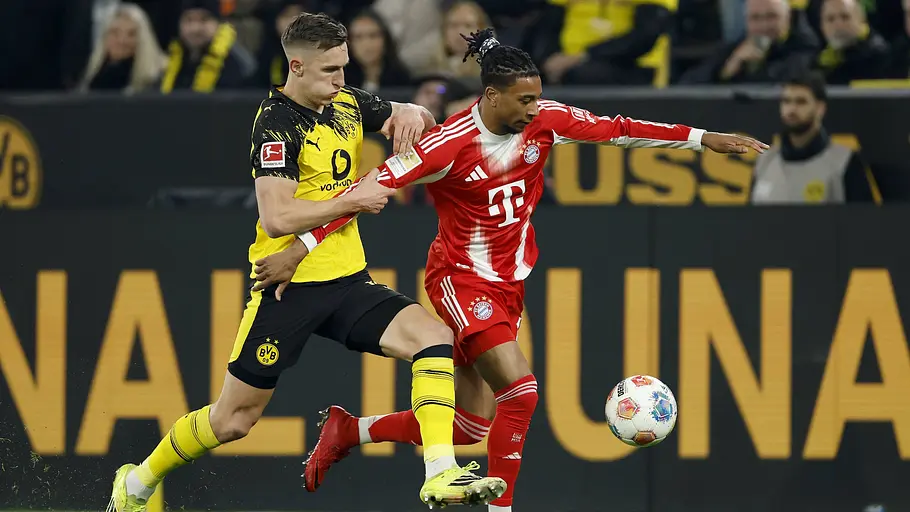 Nico Schlotterbeck und Michael Olise Nico Schlotterbeck und Michael Olise vom BVB und FC Bayern München