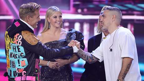 Dieter Bohlen, Beatrice Egli und Bushido - Foto: Andreas Rentz/ Getty Images