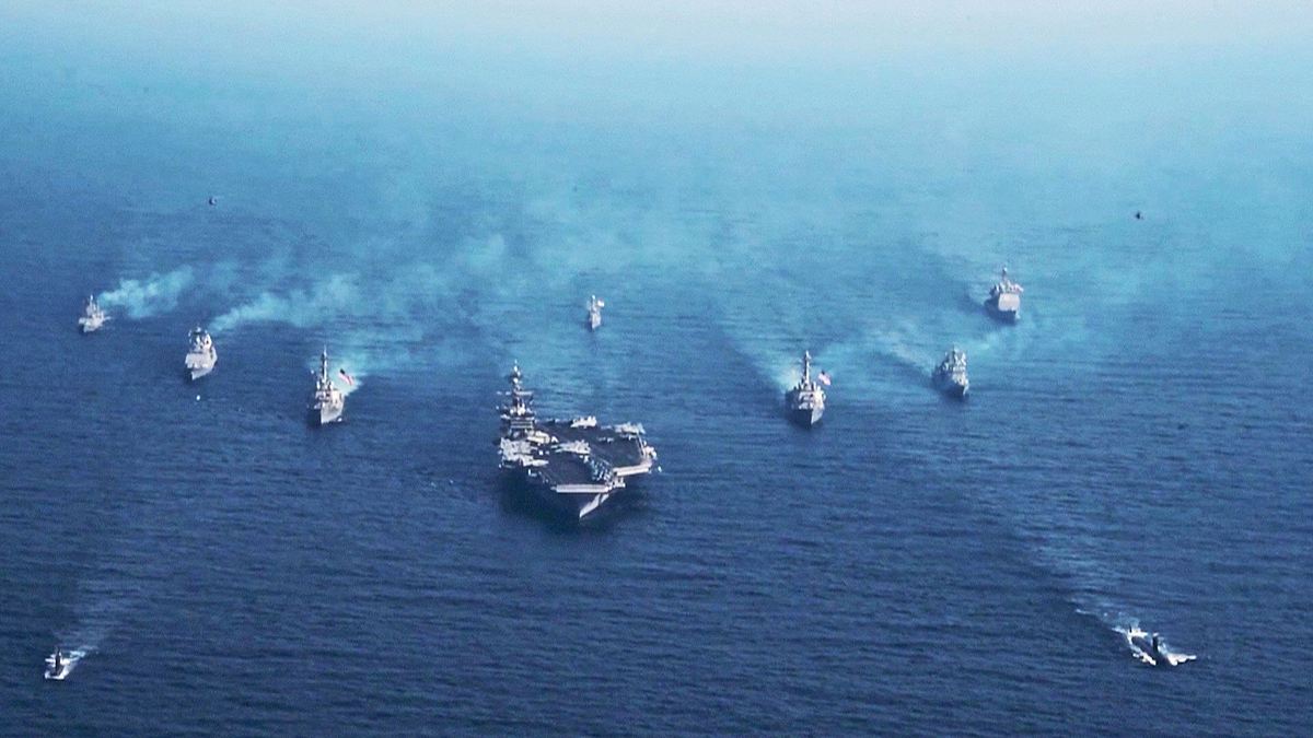 carrier strike group 8 - manöver auf hoher see