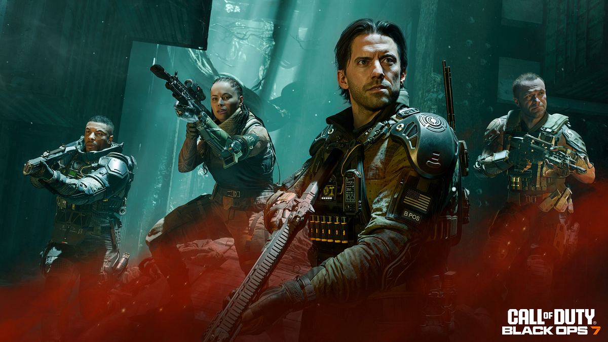 Vier Figuren von Call of Duty: Black Ops 7 