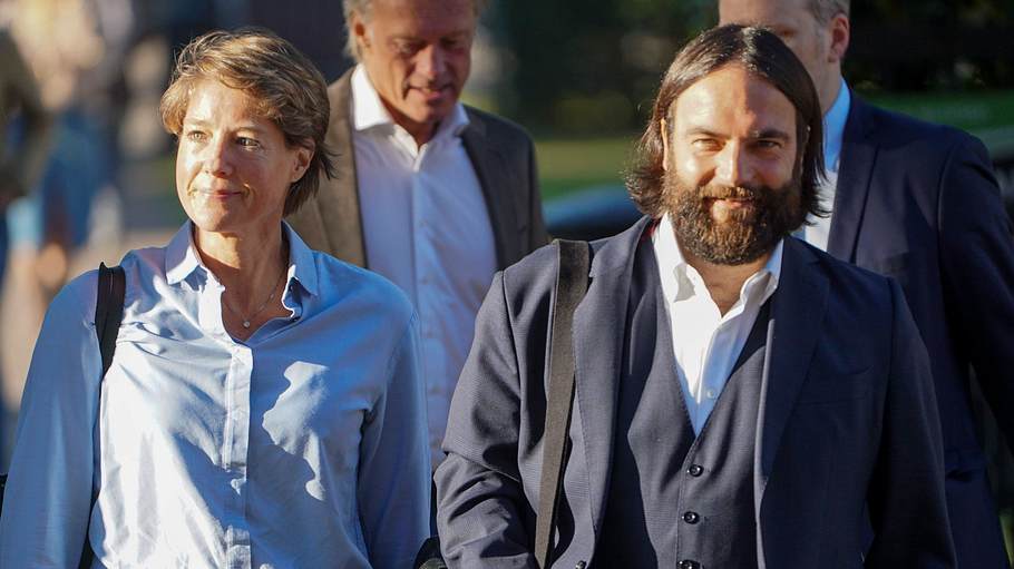 Christina Block mit ihren Verteidiger Ingo Bott auf dem Weg zum 13.Verhandlungstag.