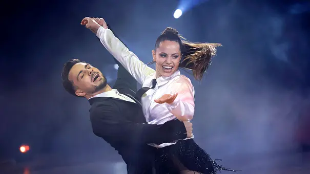 Christina Hänni bei ihrer letzten Lets-Dance-Profichallenge 2025 mit Sergiu Maruster.  - Foto: IMAGO / Panama Pictures