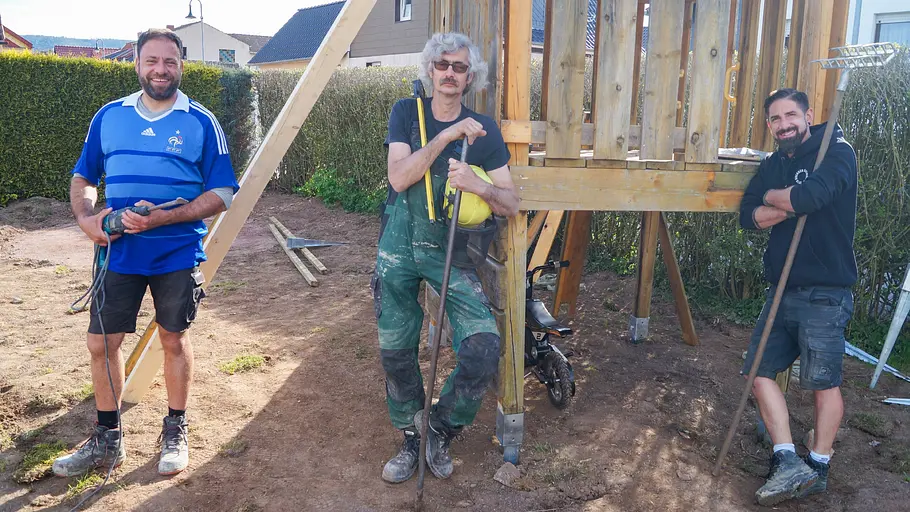 Claus, Ralf und Gunnar am arbeiten. Claus, Ralf und Gunnar am arbeiten.