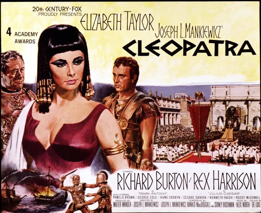 Filmplakat aus dem Jahr 1963 zum Film Cleoptrata mit Elizabeth Taylor