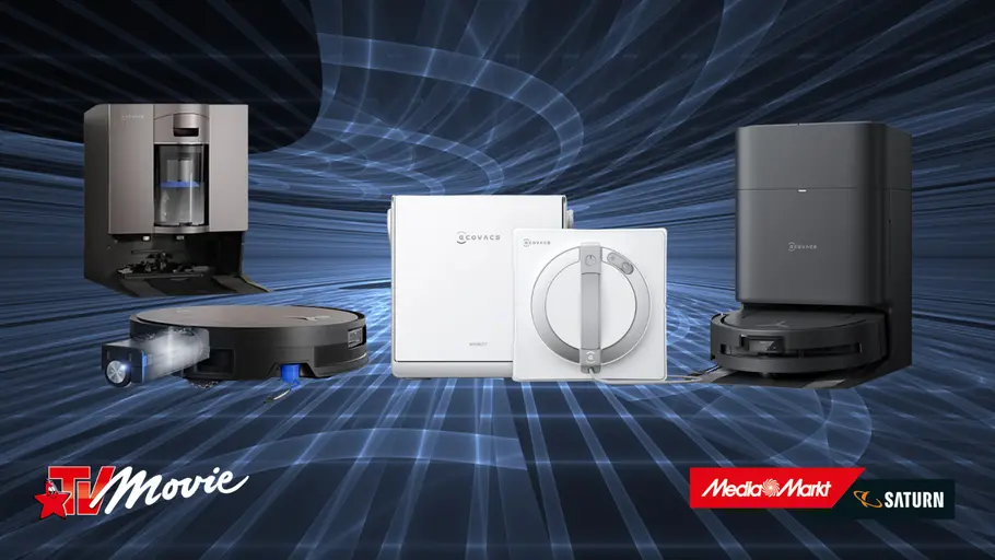 Eine Übersicht mit den Produkten aus der ECOVACS Brandweek bei mediamarkt