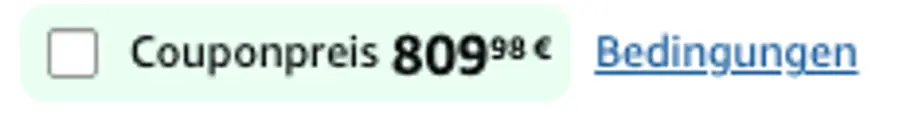 Coupon-Kästchen Amazon Screenshot