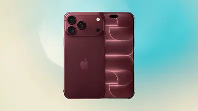 Das iPhone 18 Pro Max in burgunderrot vor einem bläulichen Hintergrund. - Foto: Apple/TV Movie Das iPhone 18 Pro Max in burgunderrot vor einem bläulichen Hintergrund. - Foto: Apple/TV Movie