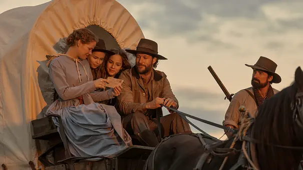 Die Familie Ingalls auf dem Planwagen. - Foto: ERIC ZACHANOWICH/NETFLIX Die Familie Ingalls auf dem Planwagen. - Foto: ERIC ZACHANOWICH/NETFLIX