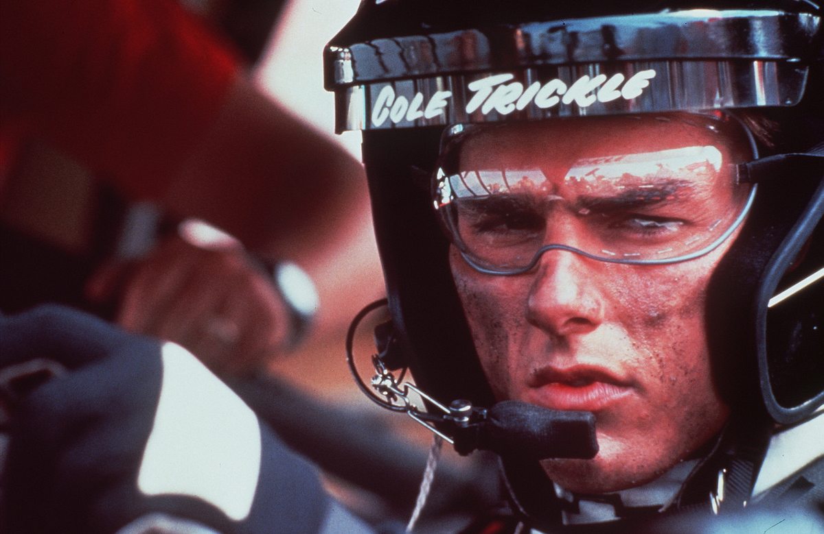 Tom Cruise im Rennanzug aus „Days of Thunder“ (Archivmaterial) Tom Cruise als Cole Trickle im Rennfilm „Days of Thunder“ von 1990