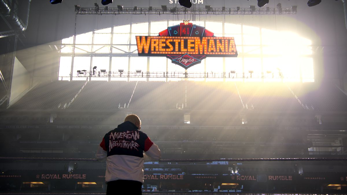 Der Blick hinter die WWE-Kulissen ist fast noch spannender als die Ereignisse im Ring. Cody Rhodes im WrestleMania-Ring.
