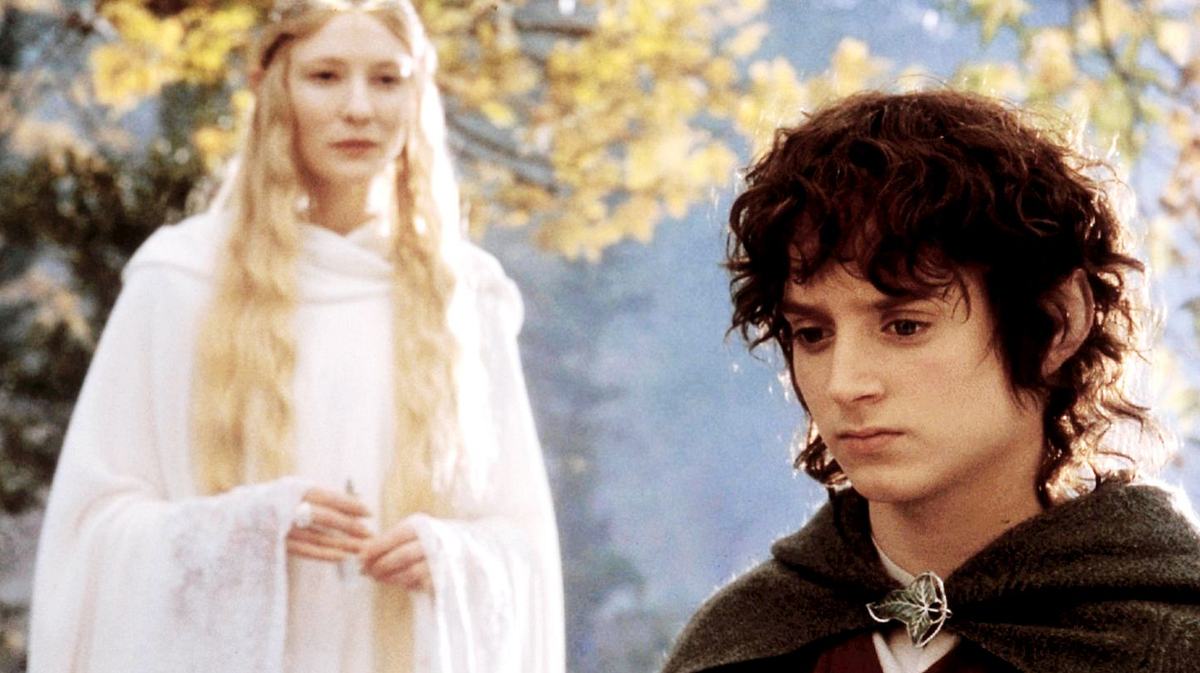 Der Herr der Ringe: Frodo spricht mit Galadriel Der Herr der Ringe: Frodo spricht mit Galadriel