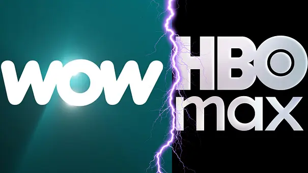 Logos von WOW und HBO Max, dazwischen ein lila Blitz. - Foto: WOW/HBO Max/pngtree