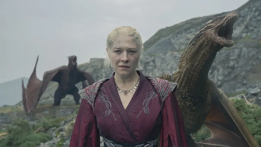 Die 4. und letzte Staffel von „House of the Dragon“ könnte bereits bei Netflix zu sehen sein. Ein Szenenbild aus „House of the Dragon“-