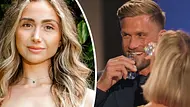 Collage zeigt links Die Bachelors-Kandidatin Nadja, rechts Sebastian Paul mit einer anderen Frau lachend mit einem Shot. - Foto: RTL Collage zeigt links Die Bachelors-Kandidatin Nadja, rechts Sebastian Paul mit einer anderen Frau lachend mit einem Shot. - Foto: RTL