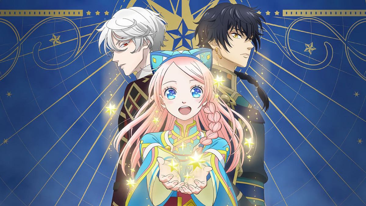 Die besten Animes Die Hauptfigur Nina steht in der Mitte des Bild. Hinter hier sind links und rechts Sett und Azure mit jeweils einem ernsten Blick