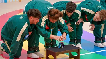 Vier Kandidaten von „Squid Game: The Challenge“. - Foto: Netflix