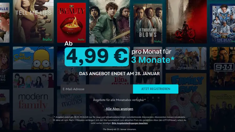 Disney+ will ein paar neue Abonnenten gewinnen. Screenshot der Disney+-Homepage.