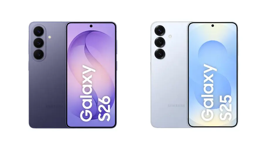 Samsung Galaxy S26 Vorder- und Rückseite im Vergleich zum S25