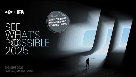 DJI hat einen Stand auf der IFA. Zeigt das Unternehmen neben etablierten Drohnen-Highlights auch die neue DJI Mini 5 Pro? - Foto: © 2025 DJI