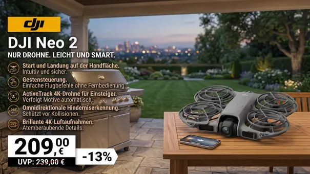 Drohne DJI Neo 2 - Foto: TV Movie / KI Drohne DJI Neo 2 - Foto: TV Movie / KI