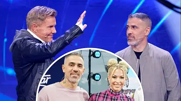 Collage zeigt Dieter Bohlen, der Bushido auf der DSDS-Bühne winkt, in der Mitte Bushido und Jury-Kollegin Isi Glück in einem Kreis. - Foto: IMAGO / Panama Pictures und RTL Collage zeigt Dieter Bohlen, der Bushido auf der DSDS-Bühne winkt, in der Mitte Bushido und Jury-Kollegin Isi Glück in einem Kreis. - Foto: IMAGO / Panama Pictures und RTL