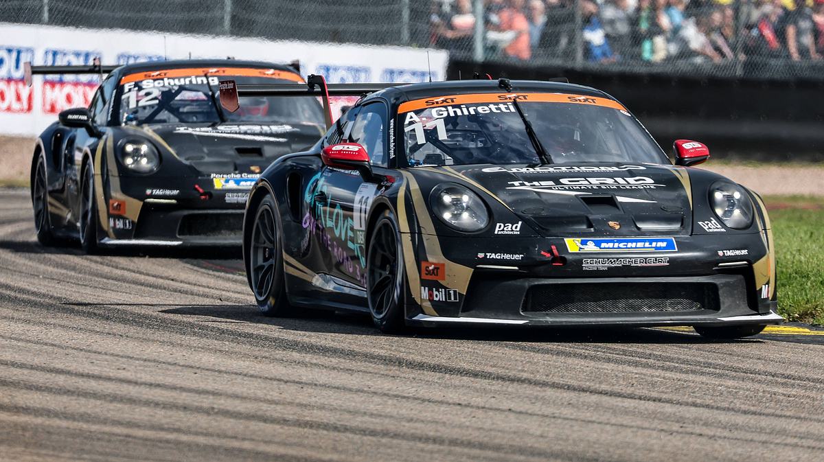 DTM live vom Sachsenring Porsche 911 GT3 Cup vom Team Schumacher CLRT faehrt im Rennen 2 beim Porsche Sixt Carrera Cup Deutschland auf dem Sachsenring.