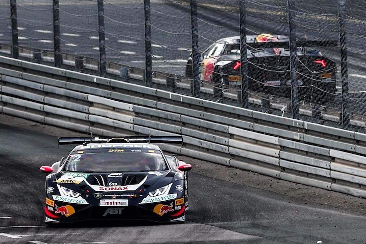 Spannung pur auf dem Norisring: Die DTM-Fahrer kämpfen um den Sieg auf dem Stadtkurs in Nürnberg. DTM-Fahrzeuge beim Rennen auf dem Norisring 2025 in Nürnberg.
