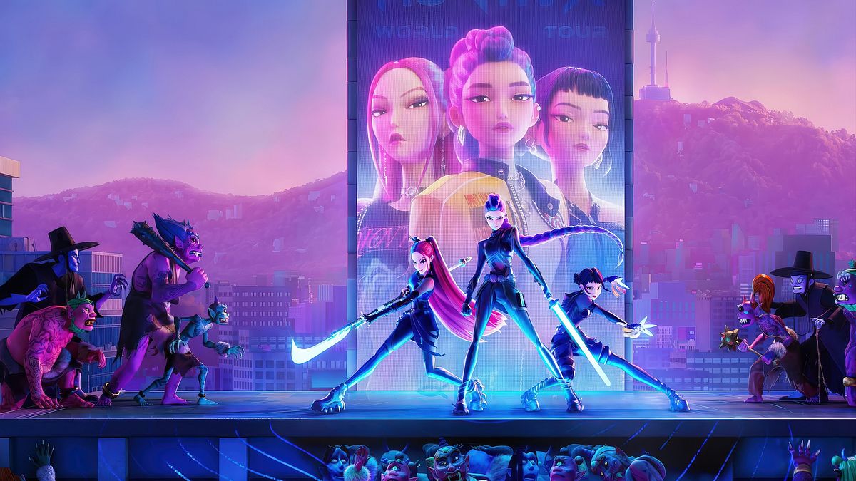 Das Hauptplakatmotiv zu „KPop Demon Hunters“.