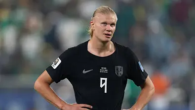 Erling Haaland aus Norwegen während des Spiels der Gruppe I der FIFA-Weltmeisterschaft 2026 zwischen Norwegen und Senegal  - Foto: IMAGO / Visionhaus