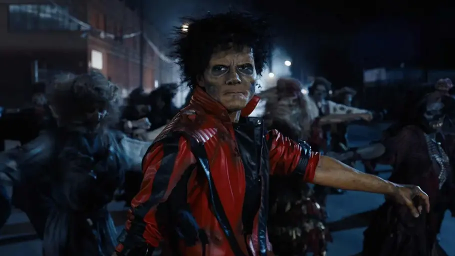 Michael Jackson beim Dreh des Thriller-Musikvideos in Michael.