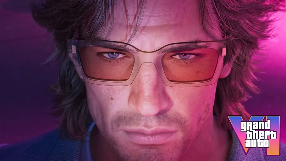 Eine Collage von einem Mann mit Sonnebrille. Rechts neben ihm ist das Rockstar Logo