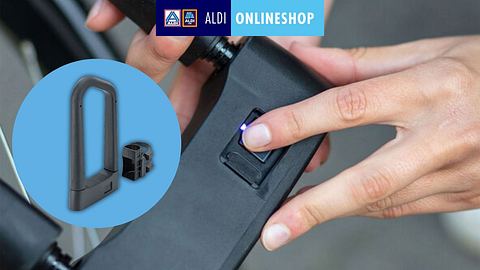 Hightech-Schutz für dein Fahrrad: Bügelschloss mit Fingerabdruck-Öffner bei ALDI im Angebot - Foto: ALDI/PR