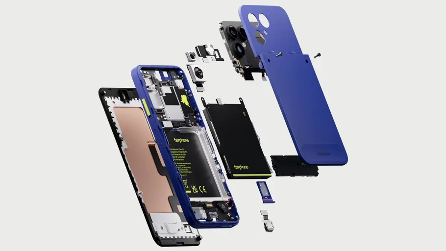 Fairphone 6+ in seinen Einzelteilen