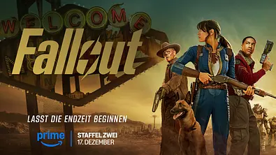 Das Key-Art zu Fallout - Staffel 2 mit den Hauptfiguren bei Prime Video - Foto: Prime Video
