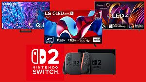 Fernseher für Nintendo Switch 2 - Foto: Nintendo/LG/Hisense/Samsung