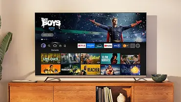 Ein Fire TV Fernseher mit der Amazon Mediathek. - Foto: Amazon/PR Ein Fire TV Fernseher mit der Amazon Mediathek. - Foto: Amazon/PR