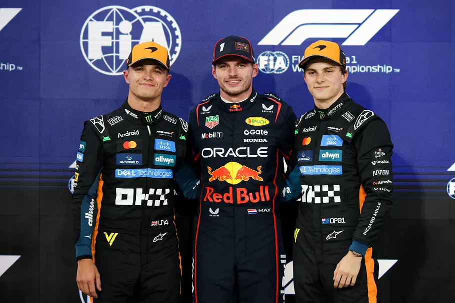 Lando Norris, Max Verstappen und Oscar Piastri vor dem Finale in Abu-Dhabi