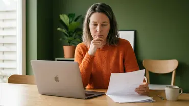 Frau am Laptop auf Tarifsuche - Foto: KI