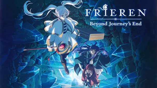 Frieren, Fern und Stark fliegen eine magische Höhle hinunter - Foto: Kanehito Yamada, Tsukasa Abe/Shogakukan/ ”Frieren”Project