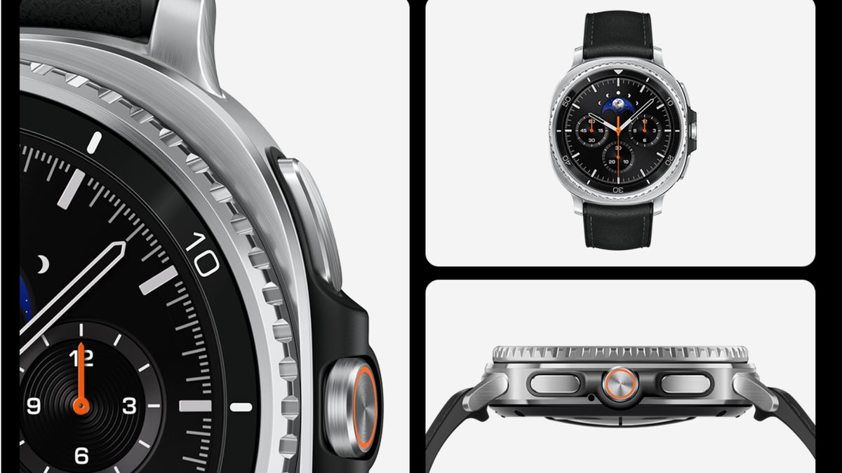Samsung Galaxy Watch8 Classic Drei Produktbilder der Samsung Galaxy Watch8 Classic.