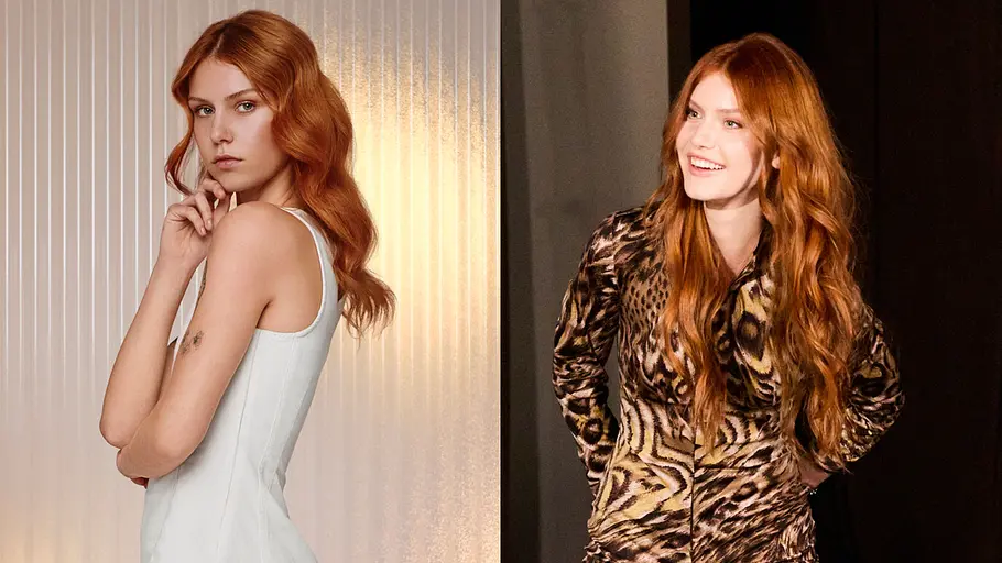 GNTM 2026 Umstyling Vorher-Nachher-Ergebnisse Collage zeigt links ein Foto des Models vor dem Umstyling und rechts ein Foto mit dem veränderten Look nach dem GNTM-Umstyling-2026.
