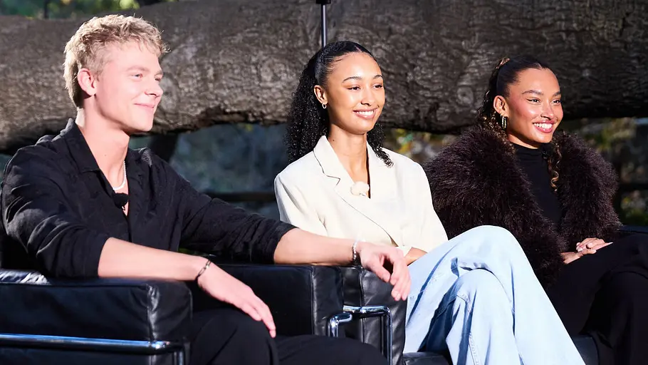 Yanneck, Safia und Aurélie beim Media-Teaching in GNTM-Folge 17.