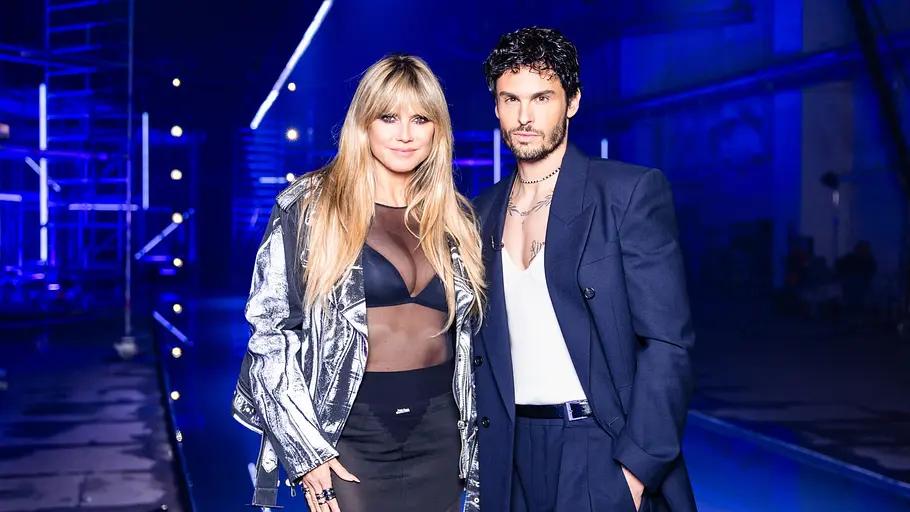 Muse Baptiste Giabiconi als Gastjuror Heidi und Giabiconi zusammen