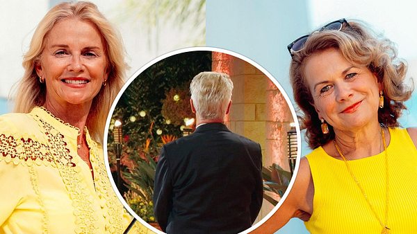 Golden Bachelor-Kandidatinnen Lise (l.) und Sylvia (r), Franz Stärk (m) von hinten - Foto: RTL