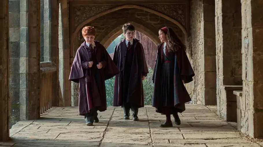 Harry, Ron und Hermine und in der neuen Harry Potter-Serie Harry, Ron und Hermine und in der neuen Harry Potter-Serie