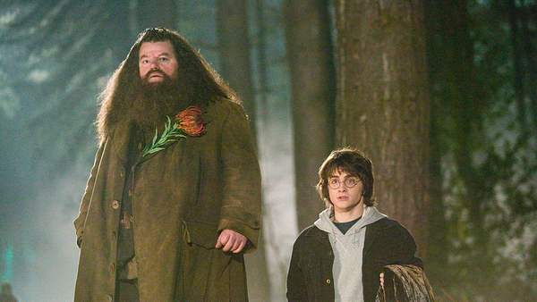 Robbie Coltrane und Daniel Radcliffe als Hagrid und Harry Potter - Foto: IMAGO / Capital Pictures