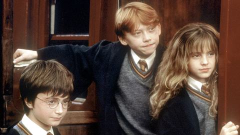 Harry Potter: Harry, Ron und Hermine im Hogwarts Express - Foto: Harry Potter: Harry, Ron und Hermine im Hogwarts Express