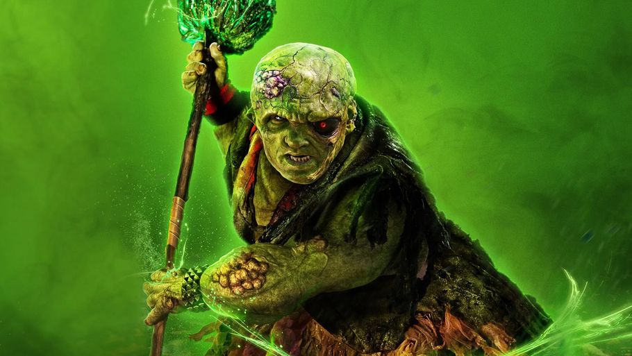 Toxie schwingt bedrohlich seinen Wischmopp.