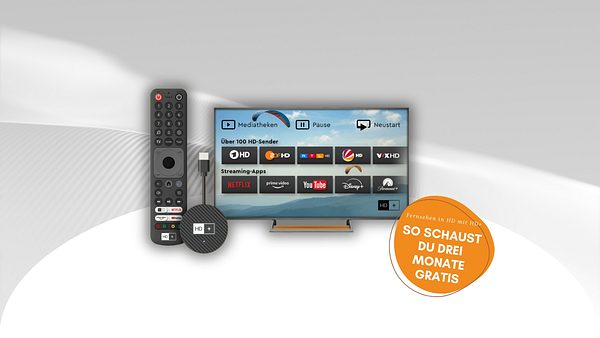 HD+ IP TV-Stick 3 Monate Gratis - Foto: TVMovie / PR+